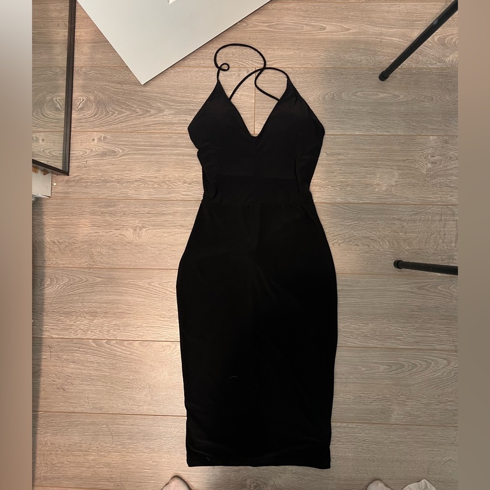 Windsor black low back cocktail dress